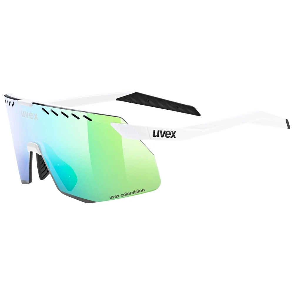 Occhiali sportivi Uvex  Pace Stage S Cv White Matt/Mir.Green  (S5330738886)