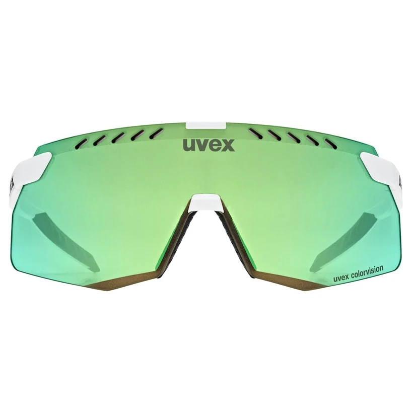 Occhiali sportivi Uvex  Pace Stage S Cv White Matt/Mir.Green  (S5330738886)