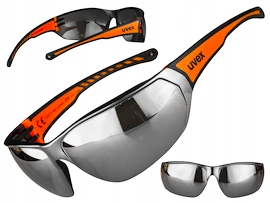 Occhiali sportivi Uvex Sportstyle 204 Black Orange filtr UV
