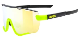 Occhiali sportivi Uvex Sportstyle 236 Set Black Lime Mat/Mirror Yellow (Cat. 2) + Clear (Cat. 0)
