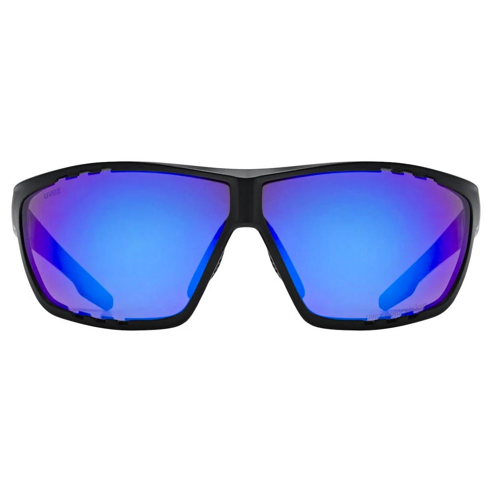 Occhiali sportivi Uvex  Sportstyle 706 Cv Black Matt/Mir. Blue (S5320182283)