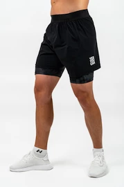 Pantaloncini a compressione da uomo Nebbia Performance+ Pantaloncini a compressione 2-in-1 con tasche mobili PERFORMANCE neri