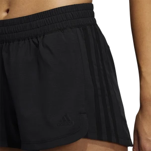 Pantaloncini da donna adidas  Pacer 3-Stripes Woven Heather Shorts Black
