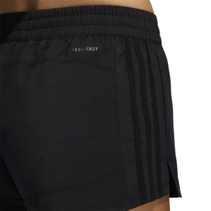 Pantaloncini da donna adidas  Pacer 3-Stripes Woven Heather Shorts Black