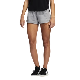 Pantaloncini da donna adidas Pacer 3-Stripes Woven Heather Shorts Mgh Solid Grey