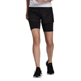 Pantaloncini da donna adidas Run Fast 2in1 Shorts Black