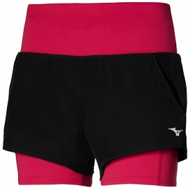 Pantaloncini da donna Mizuno 2 in 1 4.5 Short/Black/Persian Red