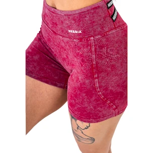 Pantaloncini da donna Nebbia NEBBIA x OLYMPIA Washed High Waisted Leggings Shorts HERITAGE 780 red