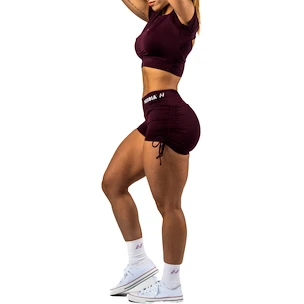 Pantaloncini da donna Nebbia STRONG BEAUTY Lace-Up Sculpting Shorts OWN YOUR POWER 429 dark red