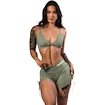 Pantaloncini da donna Nebbia STRONG BEAUTY Lace-Up Sculpting Shorts OWN YOUR POWER 429 light green