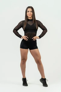 Pantaloncini da donna Nebbia  Women's Compression High Waist Shorts Leg Day 832 Black M