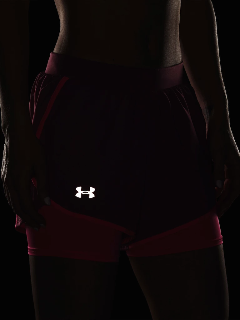 Pantaloncini da donna Under Armour  Fly By 2.0 2N1 Short-PNK