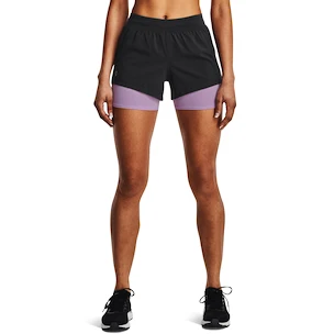 Pantaloncini da donna Under Armour  Iso-Chill Run 2N1 Short-GRY