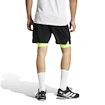 Pantaloncini da uomo adidas  Club 2In1 Short Black/Lucid Lemon