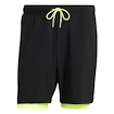 Pantaloncini da uomo adidas  Club 2In1 Short Black/Lucid Lemon