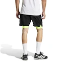 Pantaloncini da uomo adidas  Club 2In1 Short Black/Lucid Lemon