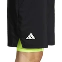 Pantaloncini da uomo adidas  Club 2In1 Short Black/Lucid Lemon