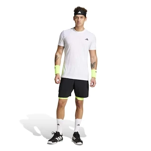 Pantaloncini da uomo adidas  Club 2In1 Short Black/Lucid Lemon