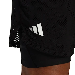 Pantaloncini da uomo adidas  Melbourne Tennis Two-in-One 7-inch Shorts Black