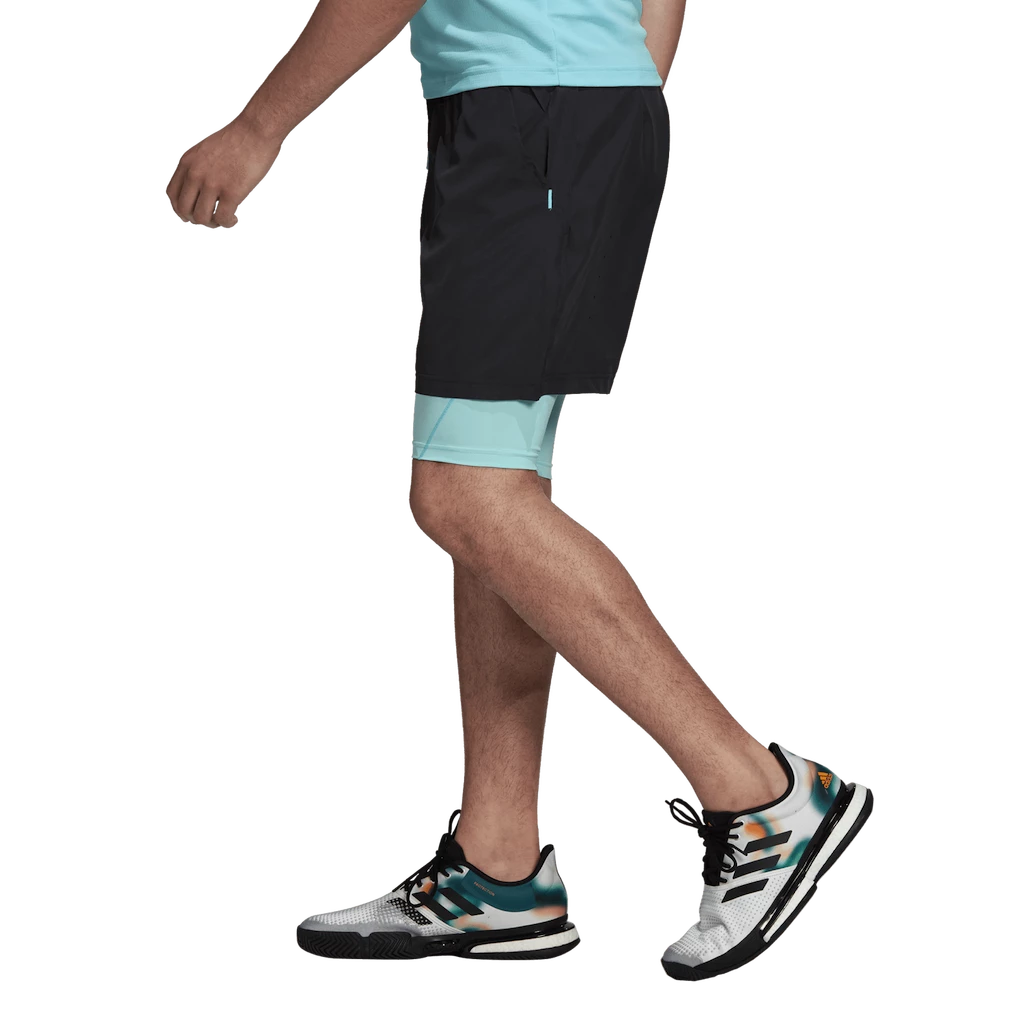 Pantaloncini da uomo adidas  Paris 2 in 1 Short Carbon