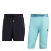 Pantaloncini da uomo adidas  Paris 2 in 1 Short Carbon