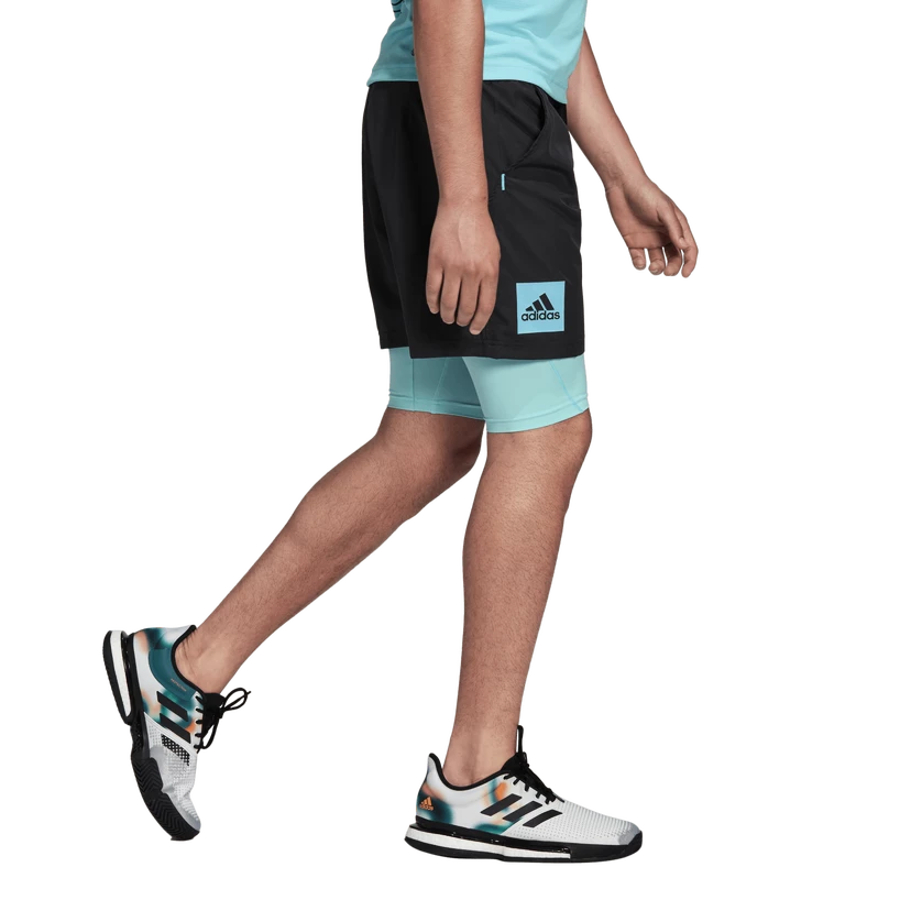 Pantaloncini da uomo adidas  Paris 2 in 1 Short Carbon XXL