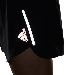 Pantaloncini da uomo adidas  Run Fast Reflective Split Shorts Black