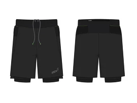 Pantaloncini da uomo Inov-8 Trailfly Ultra 7" 2in1 Short Black