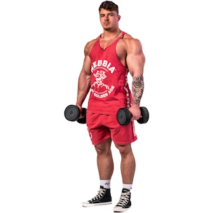 Pantaloncini da uomo Nebbia NEBBIA x OLYMPIA Washed Sweat Shorts LEGEND 786 red