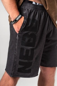 Pantaloncini da uomo Nebbia  Washed-off Gym Sweatshorts NO BS 367 Black