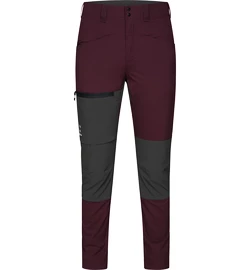 Pantaloni da donna Haglöfs Lite Slim Dark Red/Grey SS22