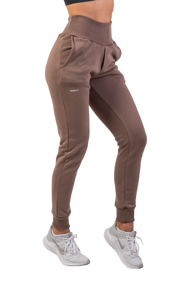 Pantaloni tuta da donna Nebbia  High-Waist Loose Fit Sweatpants "Feeling Good" 409 brown L