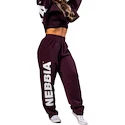 Pantaloni tuta da donna Nebbia STRONG BEAUTY Loose-Fit Baggy Pants BOYFRIEND STYLE 432 dark red