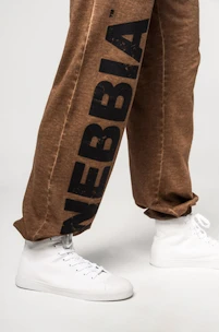 Pantaloni tuta da uomo Nebbia  Washed-off Gym Sweatpants Baggy Style GYM BRO 373 Ligth Brown