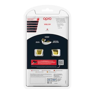 Paradenti Opro  INSTANT CUSTOM FIT SOLIDS White/Gold Senior