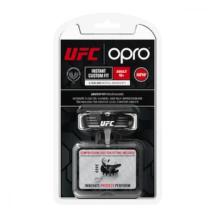 Paradenti Opro  INSTANT CUSTOM FIT UFC Black/Silver/White Senior