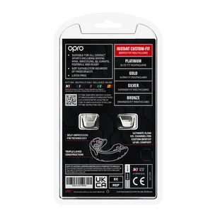 Paradenti Opro  INSTANT CUSTOM FIT UFC Black/Silver/White Senior