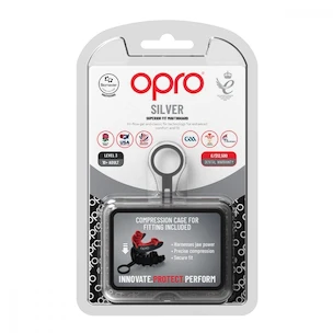 Paradenti Opro  SILVER Black/Red Senior