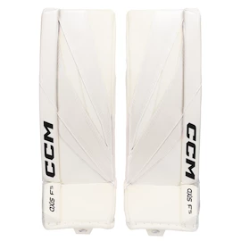 Paragambe portiere per hockey CCM Axis F5 White/White Junior