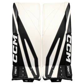 Paragambe portiere per hockey CCM Eflex 7.5 White/Black Senior