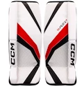 Paragambe portiere per hockey CCM YTflex 3 White/White/Red/Black Youth 26 pollici
