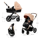 Passeggino Kinderkraft Moov 2 3in1 Sand Beige Eva Wheels
