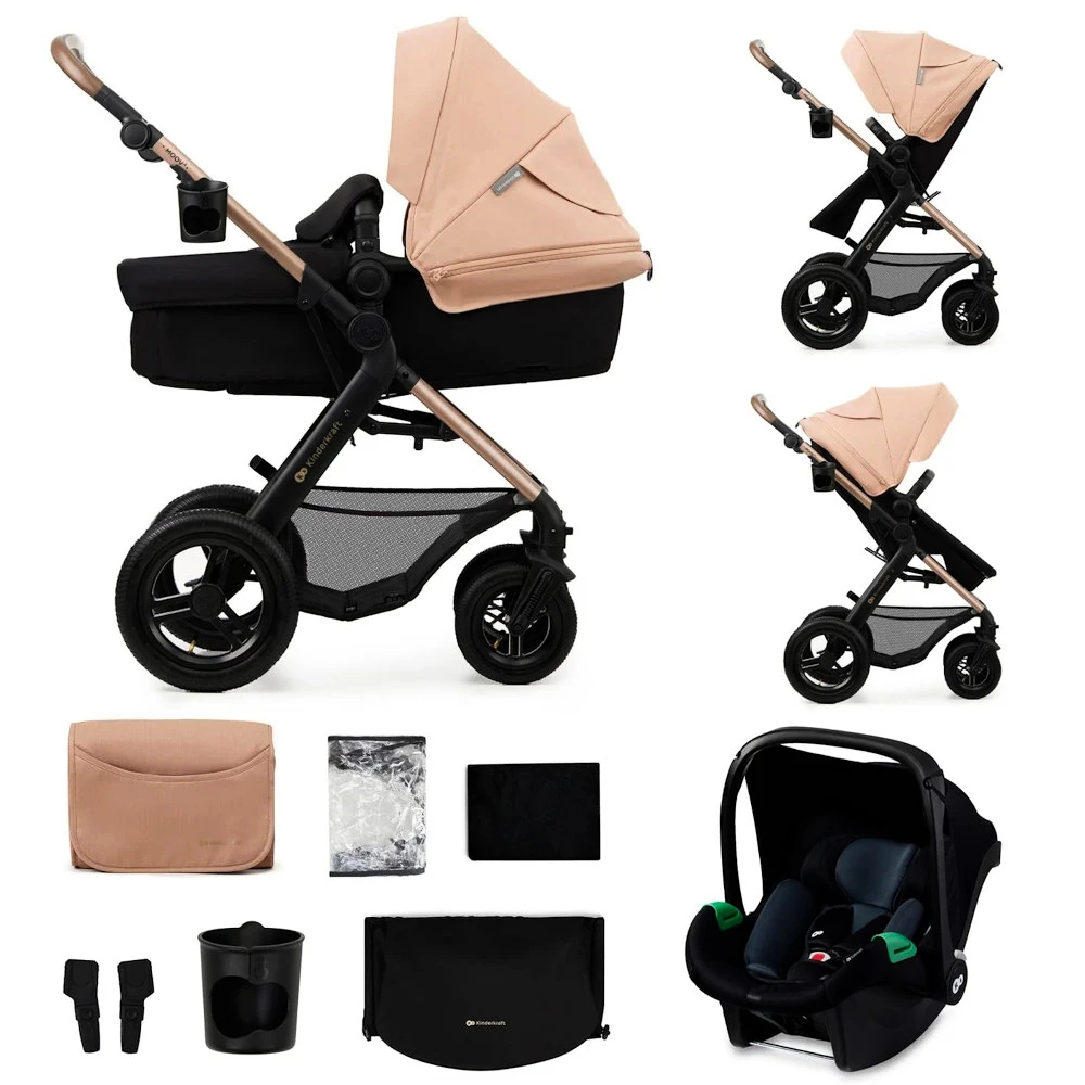 Passeggino Kinderkraft Moov 2 Air 3In1 Sand Beige