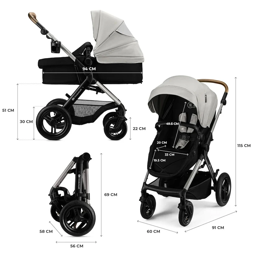 Passeggino Kinderkraft Moov 2 XL Moonlight Grey