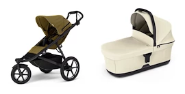 Passeggino sportivo Thule Urban Glide 3 Nutria green + Bassinet Soft beige