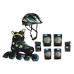 Pattini a rotelle per bambini Fila  J-One Boy Combo 3-Set Blue/Lime