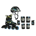 Pattini a rotelle per bambini Fila  J-One Boy Combo 3-Set Blue/Lime