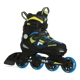 Pattini a rotelle per bambini Fila J-One Boy Combo 3-Set Blue/Lime
