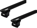 Portatutto Thule con WingBar Black Ford Escort Express 3-dr Van con punti fissi 00-01