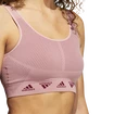 Reggiseno da donna adidas  Aeroknit Light Support Bra Legacy Burgundy